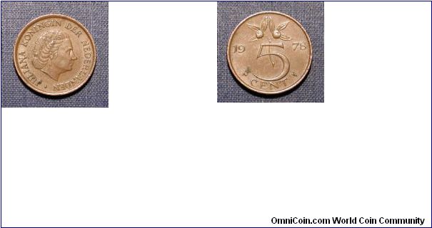1978 Netherlands 5 Cents