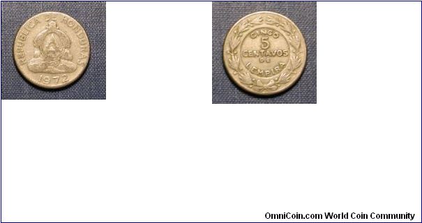 1972 Honduras 5 Centavos