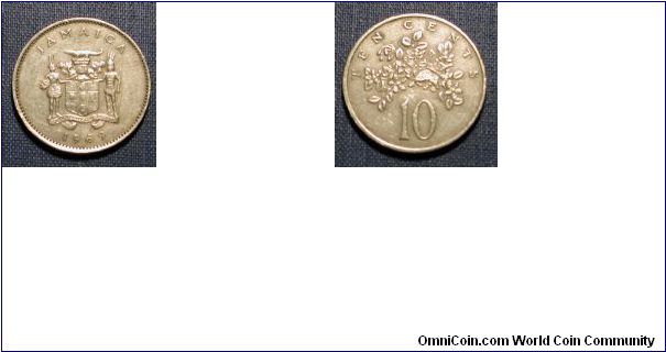 1969 Jamaica 10 Cents