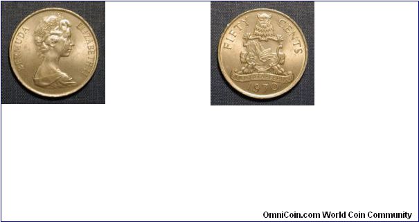 1970 Bermuda 50 Cents