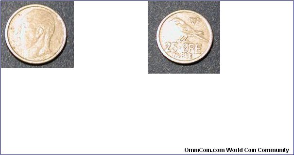 1963 Norway 25 Ore