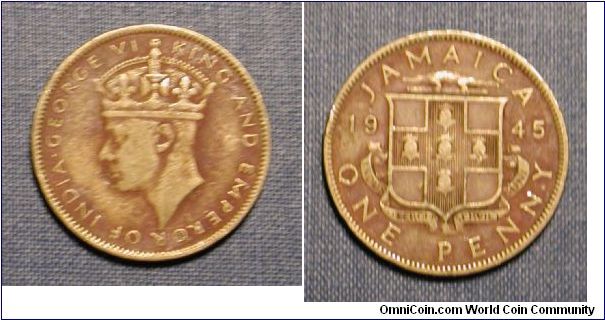 1945 Jamaica 1 Penny