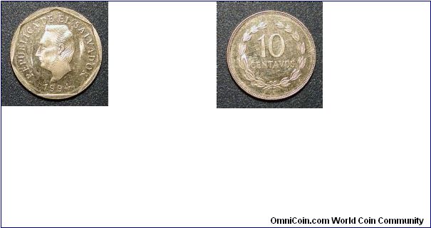 1994 El Salvador 10 Centavos