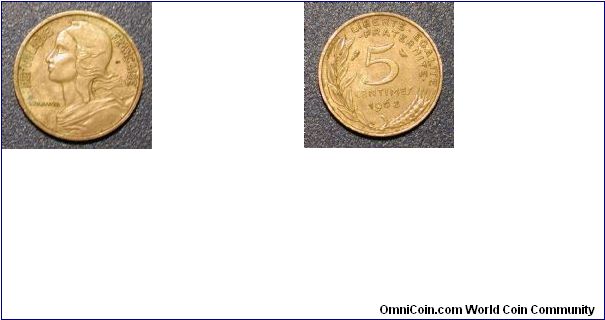 1968 France 5 Centimes