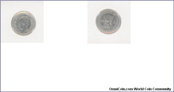 1/2 gulden
KM# 160
0.7200 silver
5.00 g
diam. 22 mm
features queen Wilhelmina