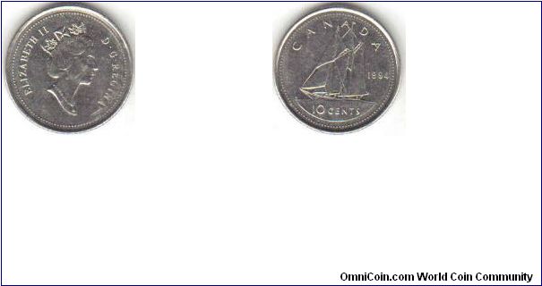 1994 Canadian Dime