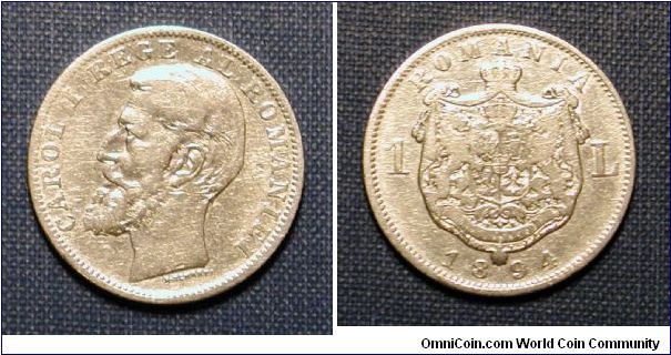 1894 Romania 1 Lei