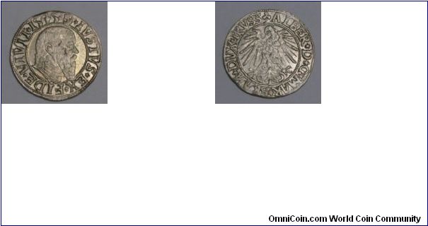 Prussia, 1 grosz 1545. 

Albrecht Hohenzollern