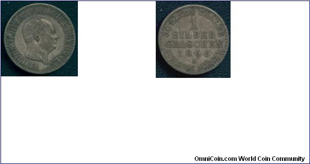 1 silbergroschen 1856A Prussia