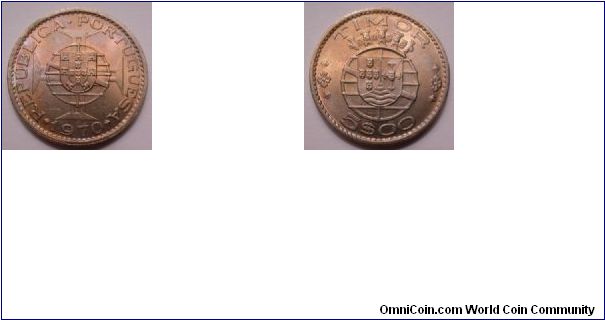 Portuguese Timor, 5$00 1970.