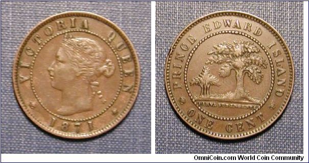 1871 Edward Island 1 Cent