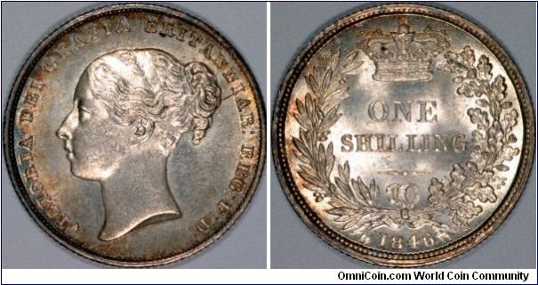 Victoria young head shilling 1846. Note the high relief of the engraving.
Images copyright Chard