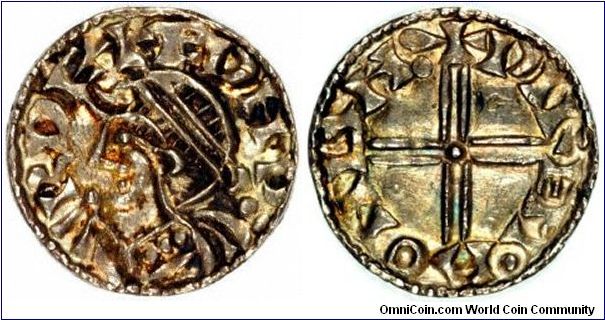 Edward the Confessor hammered silver penny, small flan type with small cross. Seaby / Spink Ref. 1175
