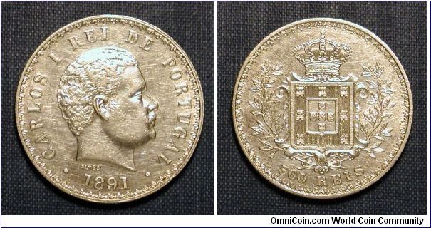 1891 Portugal 500 Reis