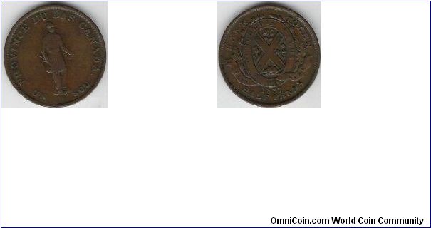 Lower Canada (now Quebec)
half penny