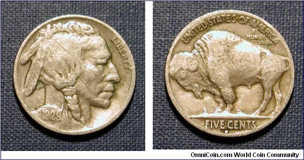 1929-D Buffalo Nickel