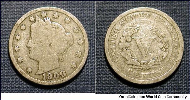 1900 Liberty V Nickel