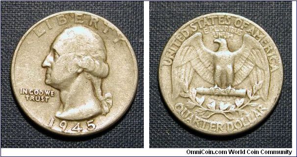 1945 Washington Quarter