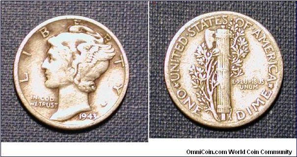 1943 Mercury Dime