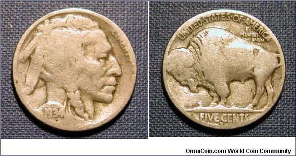 1934-D Buffalo Nickel