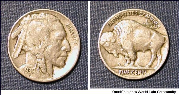 1930-S Buffalo Nickel