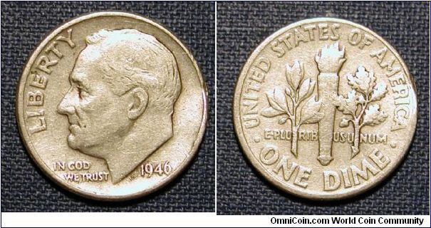 1946 Roosevelt Dime