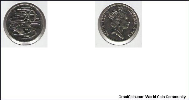 Australia 20 cents 1998
