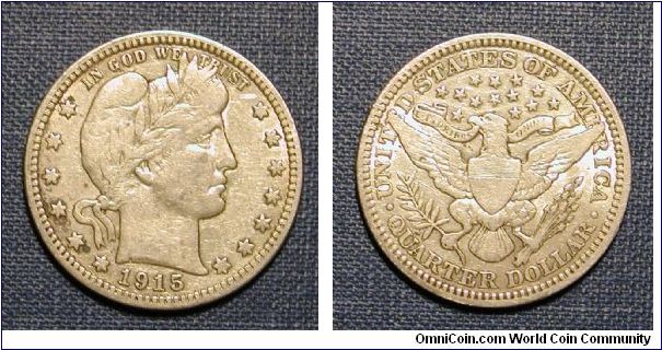 1915 Barber Quarter