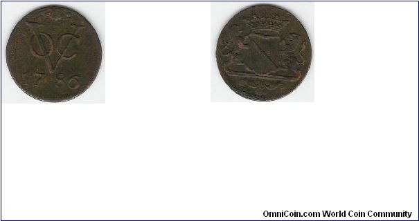 VOC 1 duit 1786 (now Netherlands)