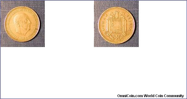 1966 Spain 1 Peseta