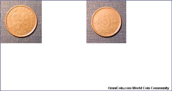 1965 Finland 5 Pennia