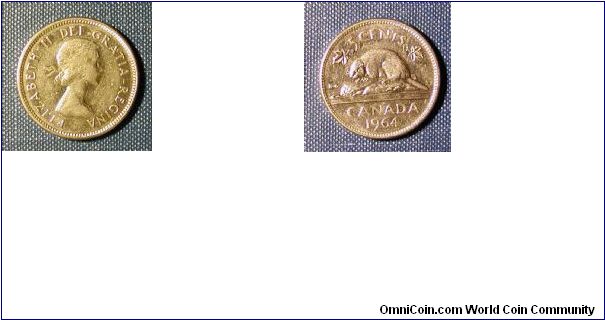 1964 Canada 5 Cents