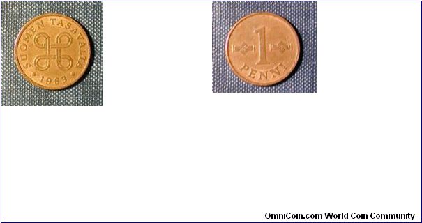 1963 Finland 1 Penni