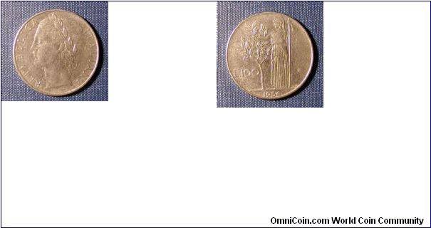 1956 Italy 100 Lire