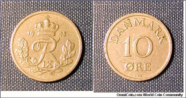 1948 Denmark 10 Ore