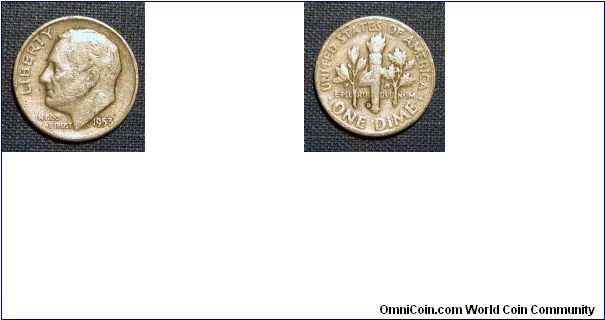 1953-D Roosevelt Dime