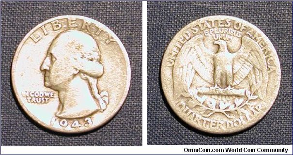 1943 Washington Quarter