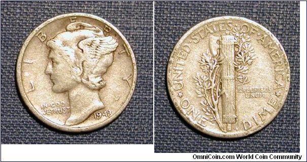 1943 Mercury Dime