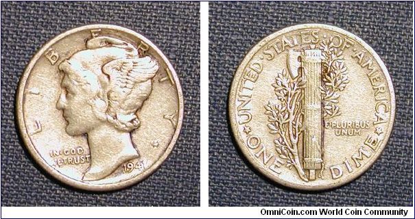 1941 Mercury Dime