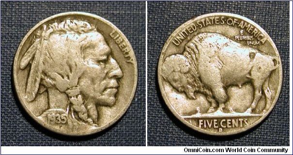 1935-D Buffalo Nickel