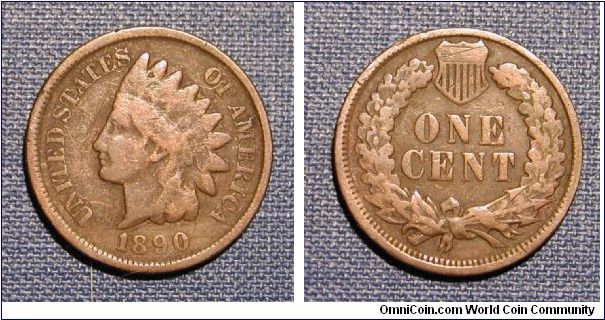 1890 Indian Head Cent