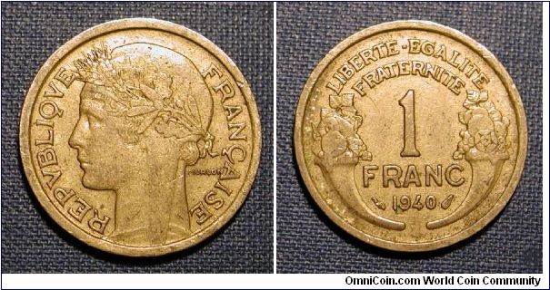1940 France 1 Franc