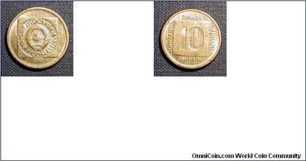 1989 Yugoslavia 10 Dinara