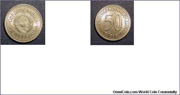 1988 Yugoslavia 50 Dinara