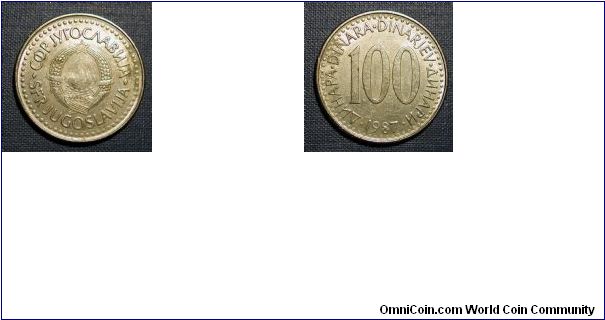 1987 Yugoslavia 100 Dinara