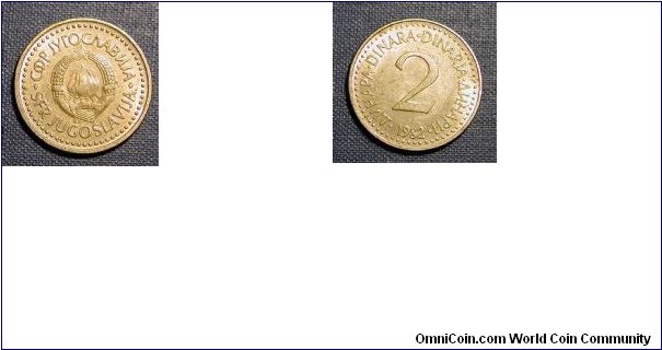 1982 Yugoslavia 2 Dinara