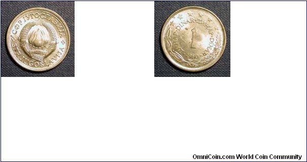1980 Yugoslavia 1 Dinar