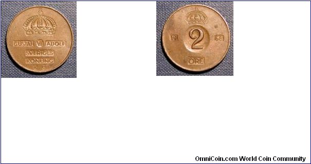 1968 Sweden 2 Ore