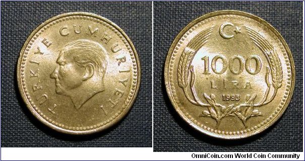 1993 Turkey 1000 Lira