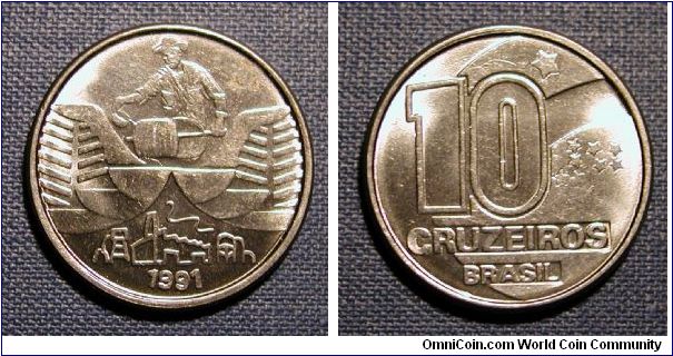 1991 Brazil 10 Cruzieros